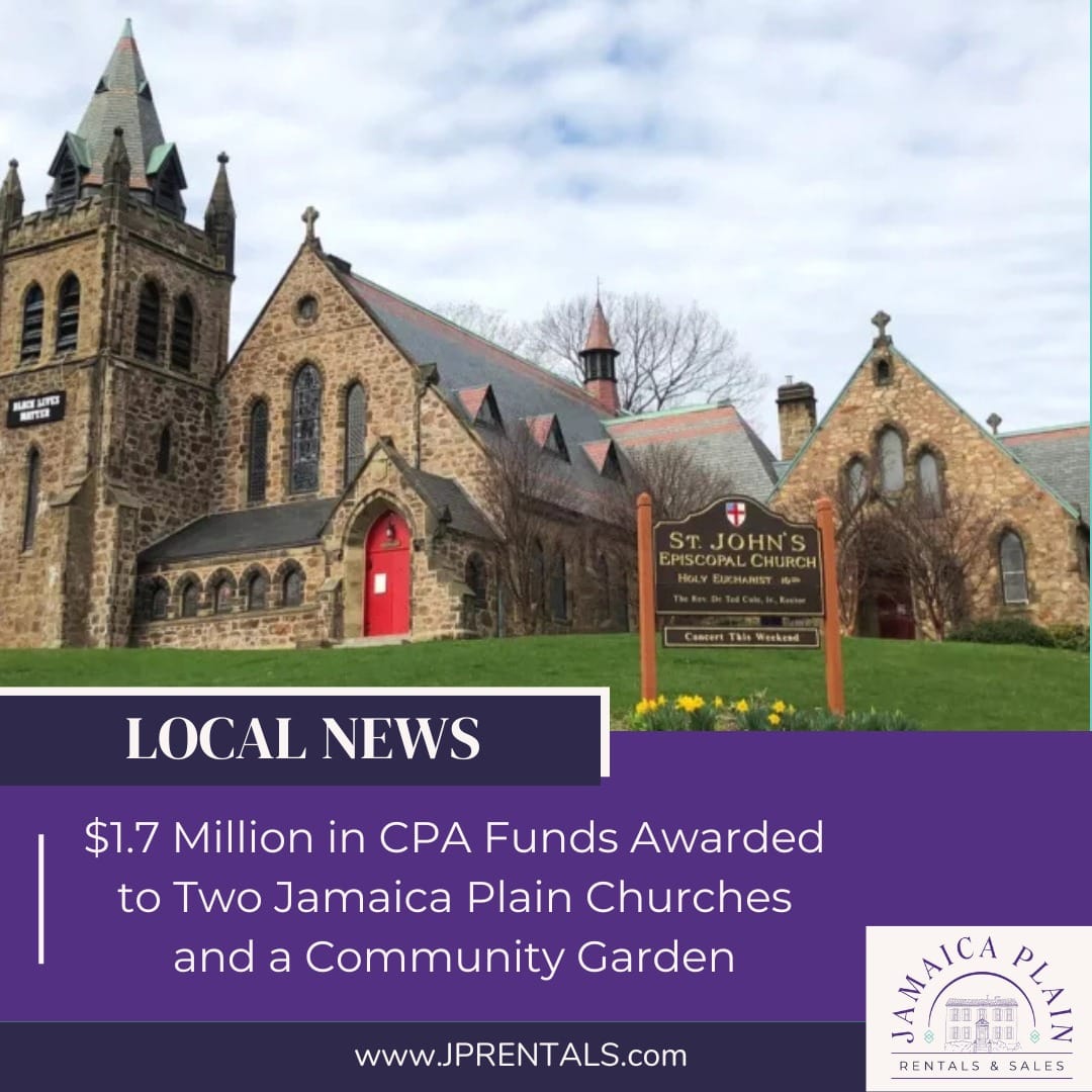 thankstofundingfromthecommunitypreservationactcpatwohistoricjamaicaplainchurchesanda | JP Rentals  Sales alt tagthanks to funding from the community preservation act cpa two historic jamaica plain churches and a
